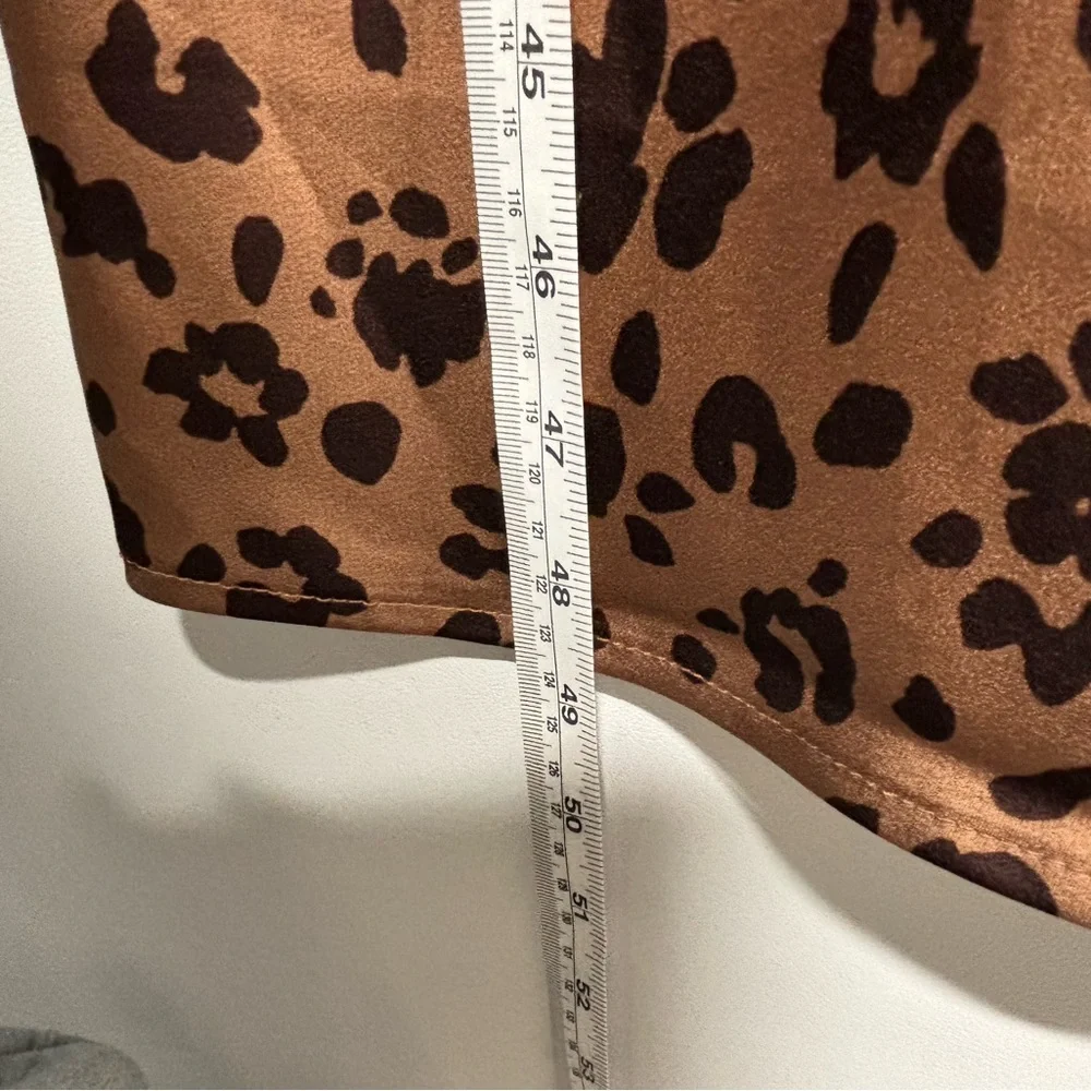 ✨A New Day Leopard Print Satin Slip Dress Size XS